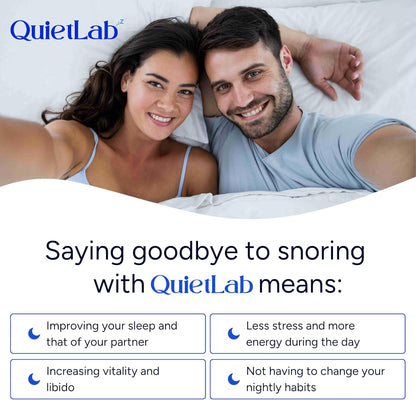QuietLab Pro Anti-Snoring Mouthpiece - Adjustable Snoring Mouth Guard, Orthodontist Designed, No Boiling Required - BPA-Free Medical Grade - Designed for Nighttime Snoring Control